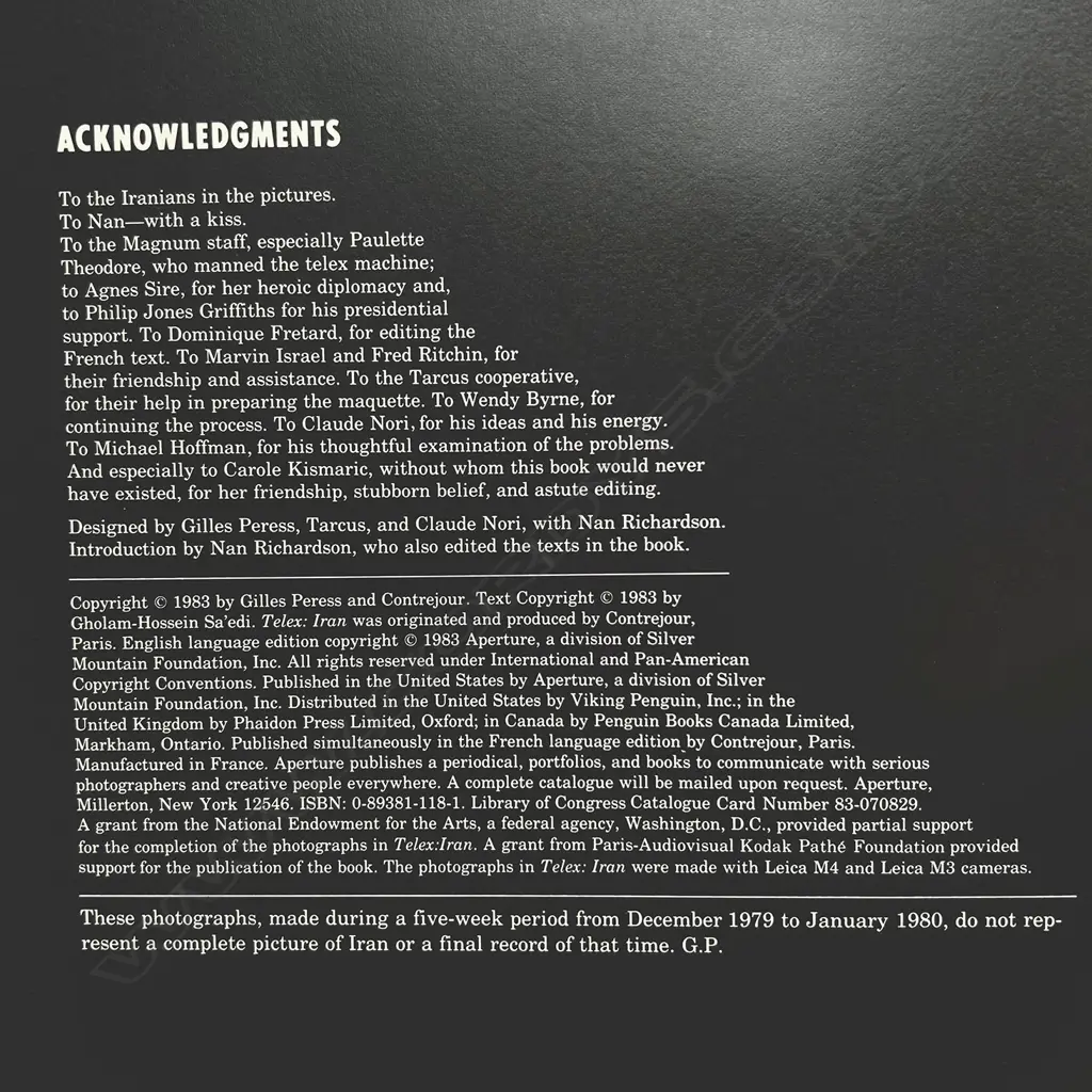 GILLES PERESS: TELEX IRAN IN THE NAME OF REVOLUTION Image 1++